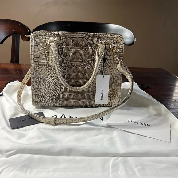 Brahmin Cami Satchel color timeless taupe ombré Melbourne